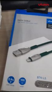 Kabel Data Fast Charging iPhone iPad VIVAN 2.4A 100CM - Garansi Resmi 1 Tahun - BTK-L