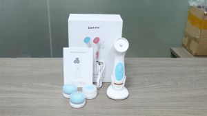 Suolaer 3 in 1 Electric Face Cleaning Silicone Rotating Face Brush Skin Exfoliating Care