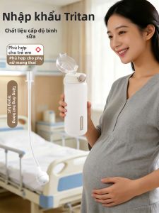 XIAOCHUSHU | Pregnant Womens Tritan Straw Cup Lying Drinking With Scale