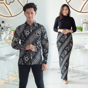 Couple Batik Modern Kemeja Panjang Rok Plisket Batik Couple Remaja Dewasa Kemeja Rok Plisket Couple Pasangan Kemeja Couple Rok plisket Modern