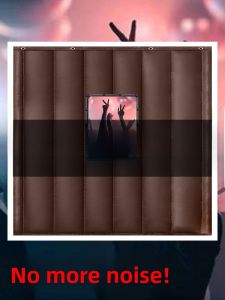 Street Facing Noise Reduction Window Stickers Sound Absorbing Cotton Glass Curtains Home Decorative Door Curtain Accessories