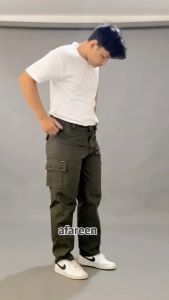 AFAREEN - Cargo Panjang Tactical Ripstop Premium Celana Chino Ripstop Cargo Pria Reguler Size 28-38