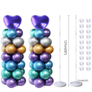 1/2set Adjustable Balloon Stand Metal Balloon Column Stand With Bases Balloon Tower Pillar for Graduation Birthday Wedding Party