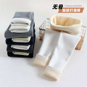 กางเกงเลกกิ้งสำหรับเด็กผู้หญิงกางเกงบุขนกำมะหยี่หนาพิเศษสำหรับฤดูใบไม้ร่วงและฤดูหนาวกางเกงรัดรูปสำหรับเด็กกางเกงขายาวสีขาวไม่มีกระดูกใส่ด้านนอกสำหรับฤดูหนาว