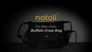Túi đeo chéo nam nữ Natoli nhiều ngăn đựng laptop vải canvas chống nước đi học Buffalo Cross Bag T5