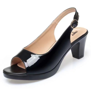 Size 35-40 Women's Fashion Shoes: Open Toe Peep Toe High Heels & Soft Leather Thick Heel Sandals