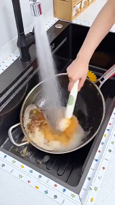 17KM Soap Dispensing Dish Brush Kitchen Long Handle Cleaning Scrubber Non Scratch Pot Pan