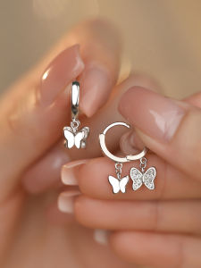 OUGUI | Exquisite Silver Butterfly Earrings S999