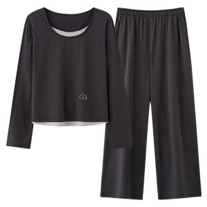 Miiow | Pure Cotton Cat Person Sleepwear Womens Loose Long Sleeve Long Pants Home Clothes Set Comfortable Soft 2025 New Style Casual Outfit