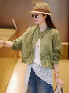 Short-friendly Sun Protection Coat Lightweight and Breathable Stand Collar