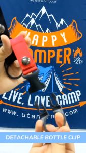UtanKing™ Bottle Clip Buckle Mineral Water Clip Camping Hiking Bottle Hanger Holder Molle Botol Klip