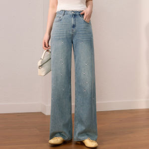 LANYU | High Waist Slimming Pear Shape Friendly Wide Leg Straight Denim Jeans