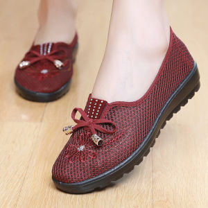 Beijing Ladies Soft Bottom Anti-Slip Comfortable Summer Sandals Traditional Cloth Shoes for Middle-Aged And Elderly Women