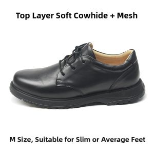 koraro no hana | Black Leather Soft Sole Lace-up Shoes for Teenagers