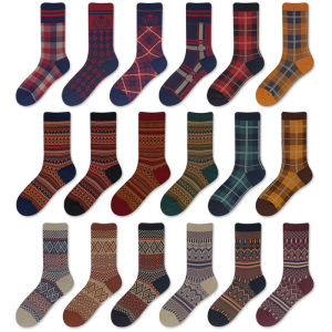 UPMORN | Ethnic Style Striped Colorful Personality All-match Retro Ankle Socks