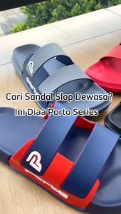 Sandal Slip-on Pria Slop Laki-laki Slipper Lelaki Anti Slip Bahan Eva Ringan Casual Outdoor atau Rumah Model Terbaru Kekinian 2023 Flip Flop Porto 1048M