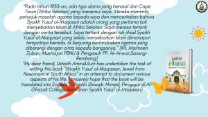 Syaikh Yusuf al-Maqasari : Mutiara Nusantara di Afrika Selatan