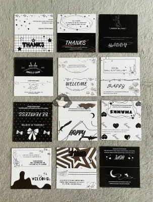 Set Tag Mini Đầu Bìa Bấm Mini Mix Nhiều Mẫu Cartoon Coquette Gói Hàng Gói Card