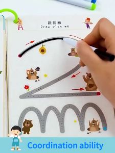 Little Buddy Reusable Magic Copybook Drawing Toys for Children Montessori Pen Control Training Writing Sticker Learning Educational Toy Kids