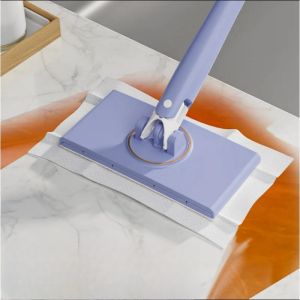 1-7PCS Automatic Face Towel Mop Cloth Clip Dust Removal Paper Dry Towel Floor Wet Towel Household Multifunctional Mop