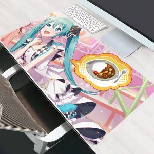 Bandai | Tấm Lót Bàn Làm Việc Lớn Hatsune Miku Anime Nhiều Màu Sắc Chống Trơn Trượt Miếng Lót Chuột Chơi Game Mở Rộng Trang Trí Văn Phòng Bề Mặt Cao Su Chống Bám Bẩn