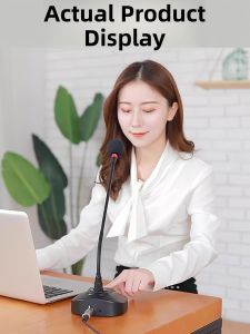 Conference Wired Microphone Goose Neck Style Wireless Mic for Gaming Computer Broadcasting Speech Recording Net Class