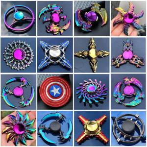 Colorful Metal Fidget Spinner Pressure Relief Outdoor Toy
