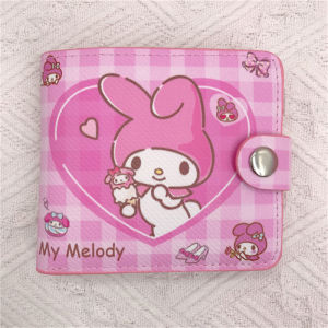 ULEEK  Kawaii Anime Wallet for Women Cute Coin Purse Cute Girls Gifts Hello Kitty Cartoons Portable ID Card Holders