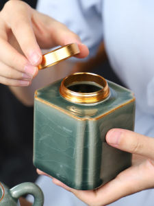 Ge Kiln Tea Cup Kung Fu Tea Set Ice Cracked Ceramics Teapot Cover Teacup Tea Cup Pitcher Tea Making Master Single Cup