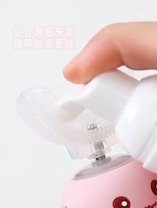 Bàn Chải Đánh Răng Điện Silicon Hình Chữ U Dành Cho Trẻ Em Bàn Chải Đánh Răng Tự Động Sạc Điện Hoạt Hình Thông Minh 360 Độ Dành Cho Trẻ Em