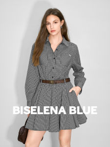 BEIQIANI | French Commuter Waist-cinching Shirt Dress With Belt