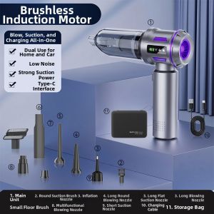 Small Powerful Portable Multi-functional Car and Home Vacuum Cleaner