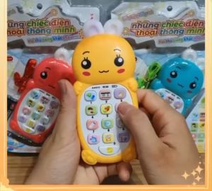Đồ chơi điện thoại thông minh hai thứ tiếng có nhạc và đèn dành cho bé học tập