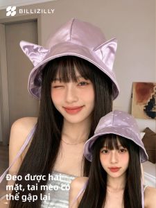 BILLI ZILLY | Mũ Nón Thùng Có Tai Mèo Đôi Mặt Cho Mùa Xuân Hè Chống Nắng