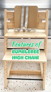Thinking Toys GROW-WITH-U Bumblebee Wooden High Chair