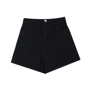 กางเกงยีนส์เอวสูงสไตล์อเมริกันย้อนยุคสำหรับผู้หญิง กางเกงขายาวทรงหลวมลำลองสำหรับนักเรียน ฤดูร้อน 2024 กางเกงขาสั้นทรงกล้วย