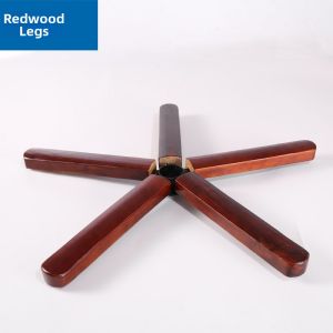 Modern Minimalist Chair Accessories Wooden Legs with Metal Base