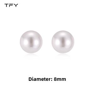 Akoya Pearl Stud Earrings Deep Sea Shell Pearl S999 Sterling Silver Womens Elegant Fashion Jewelry Ear Rings New 2026