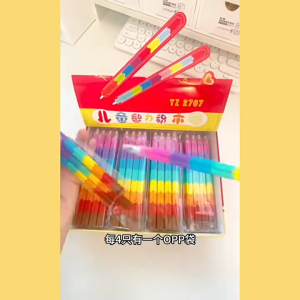 DIY Stackable Building Block Pencil Colorful Detachable Pen Regalo para sa Kids School Supplies