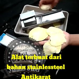 Alat Pemotong Kentang Spiral & Pengiris Keripik Serbaguna