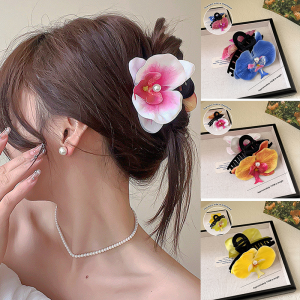 กิ๊บติดผมมอดกล้วยไม้จำลองบรรยากาศความรู้สึกคลิปก้ามผมขนาดใหญ่กิ๊บติดผมระดับไฮเอนด์