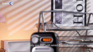 HOCO ลำโพงขนาดพกพา บลูทูธ 5.4 Portable Voice Amplifier พร้อมไมโครโฟน สำหรับมัคคุเทศน์ เชื่อมต่อได้หลากหลาย L23