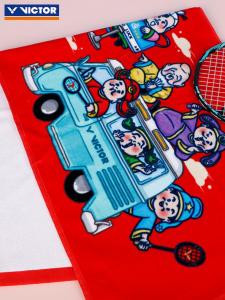 Victor Badminton Sweat Absorbent Sports Towel Large Limited Edition Flat Footwork Towel Final Match 100% Cotton Fitness