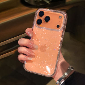 Clear Glitter Sparkle Soft Phone Case for IPhone 17 Air 16 15 14 13 12 Pro Max Plus 17Pro 16Pro 15Pro Women Girls Bumper Cover