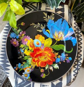 Piring Saji Desert Datar 20 cm Ring Kuningan Mac Kenzie Enamel