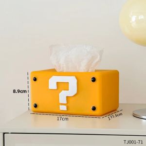 Hộp Đựng Khăn Giấy Miniso Mario Hình Dấu Hỏi Sáng Tạo Phong Cách Nhật Bản Làm Bằng Nhựa Resin Đồ Trang Trí Nhà Cửa Phòng Khách Vật Trang Trí Dễ Thương Giá Để Giấy Bàn Ăn