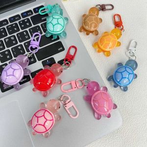 Kawaii Sanrio Luminous Turtle Key Chain Cartoon Hello Kitty Kuromi Cinnamoroll Backpack Pendant Night Glow Keychains Jewelry Gifts