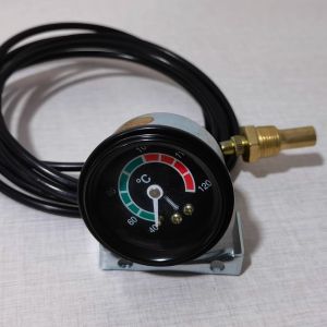 Direct Reading Water Temperature Gauge for Mini Loaders Excavators Oil Temperature LED Light Universal Temperature Gauge Modification