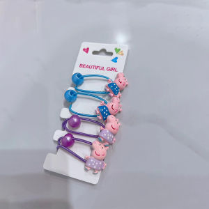 Peppa Pig Hairpins Hair Rope kids Kawaii Peppa Pig George Hairpins Hair Rope Bb Clip Girls Peppa Pig Accessories Students Gifts