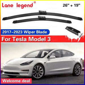 26"+19" For Tesla Model 3 2017-2023 Car Accessories Front Windscreen Wiper Blade Brushes 2018 2019 2020 2021 2022